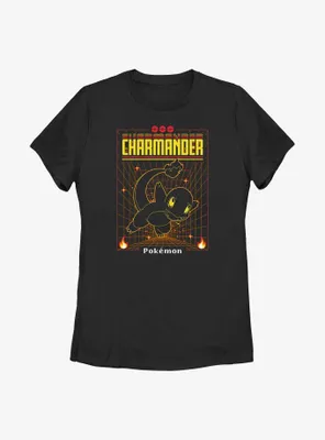 Pokemon Charmander Grid Womens T-Shirt