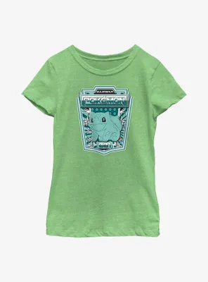 Pokemon Bulbasaur Badge Youth Girls T-Shirt