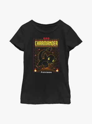 Pokemon Charmander Grid Youth Girls T-Shirt