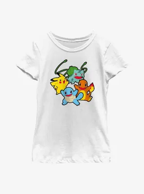 Pokemon Kanto Group Youth Girls T-Shirt