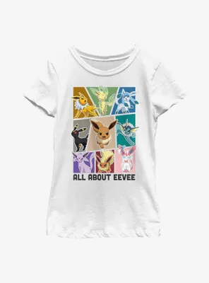 Pokemon Eeveelution All About Eevee Youth Girls T-Shirt