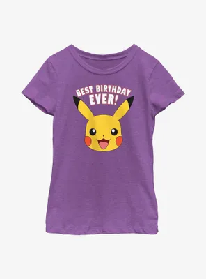 Pokemon Pikachu Best Birthday Youth Girls T-Shirt