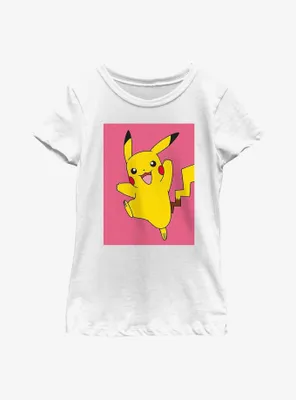 Pokemon Pikachu Leap Youth Girls T-Shirt