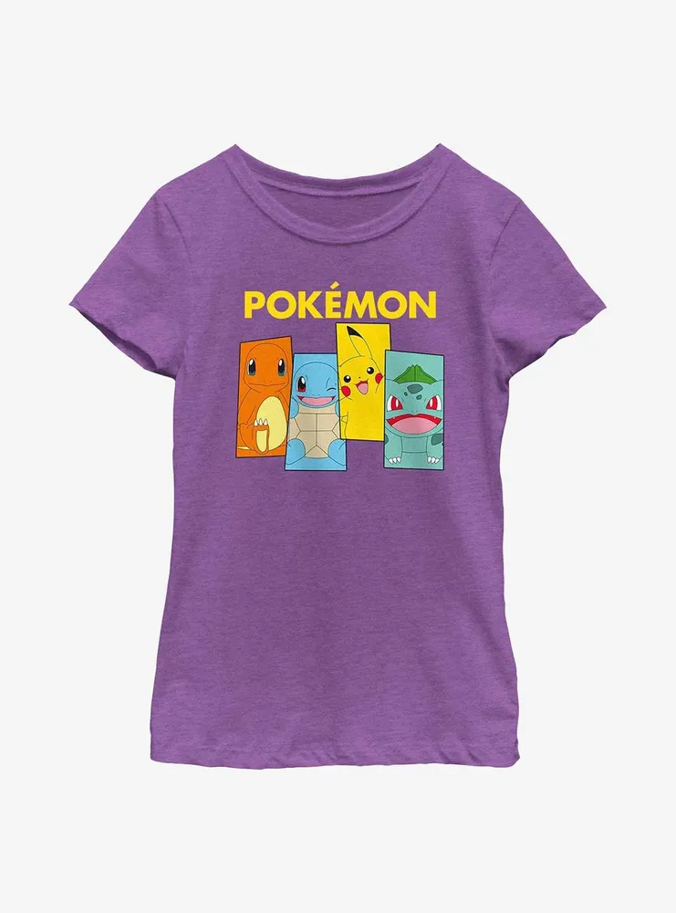 Pokemon Kanto Starters Youth Girls T-Shirt