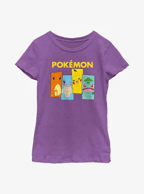 Pokemon Kanto Starters Youth Girls T-Shirt