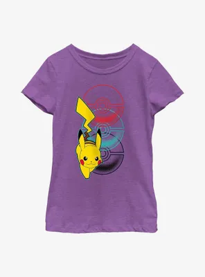 Pokemon Pikachu Quick Attack Youth Girls T-Shirt