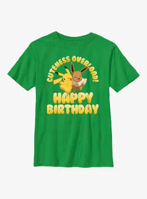Pokemon Cuteness Overload Happy Birthday Youth T-Shirt