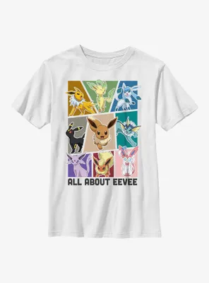 Pokemon Eeveelution All About Eevee Youth T-Shirt