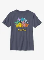 Pokemon Pikachu With Eeveelutions Youth T-Shirt