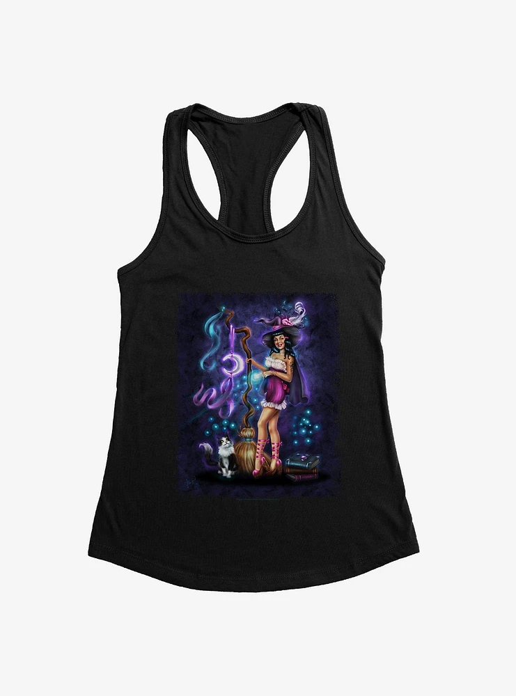 Witch Purrfect Spell Girls Tank by Brigid Ashwood