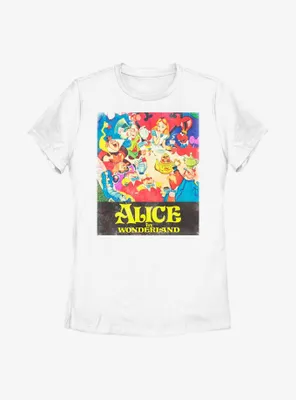 Disney Alice Wonderland Vintage Tea Party Womens T-Shirt