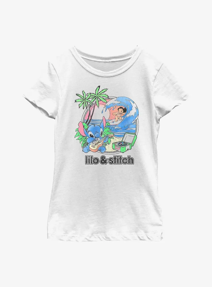 Disney Lilo & Stitch Beach Day Youth Girls T-Shirt