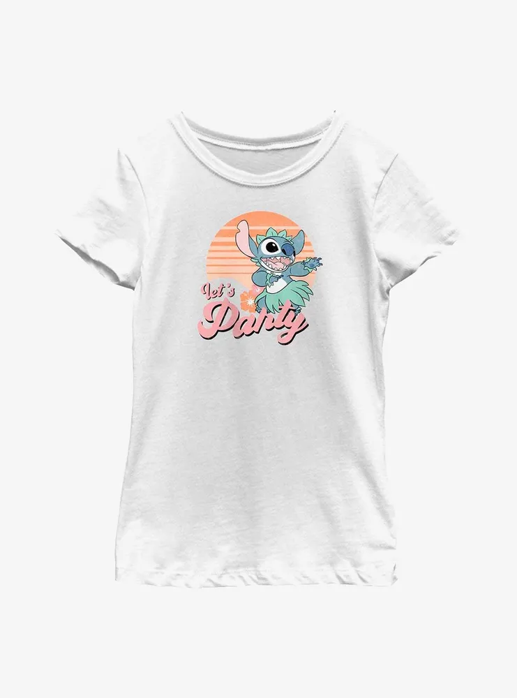 Disney Lilo & Stitch Let's Party Youth Girls T-Shirt