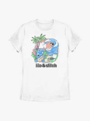 Disney Lilo & Stitch Beach Day Womens T-Shirt