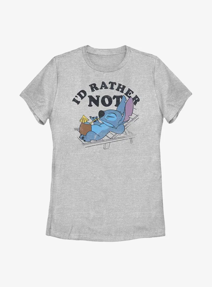 Disney Lilo & Stitch I'd Rather Not Womens T-Shirt