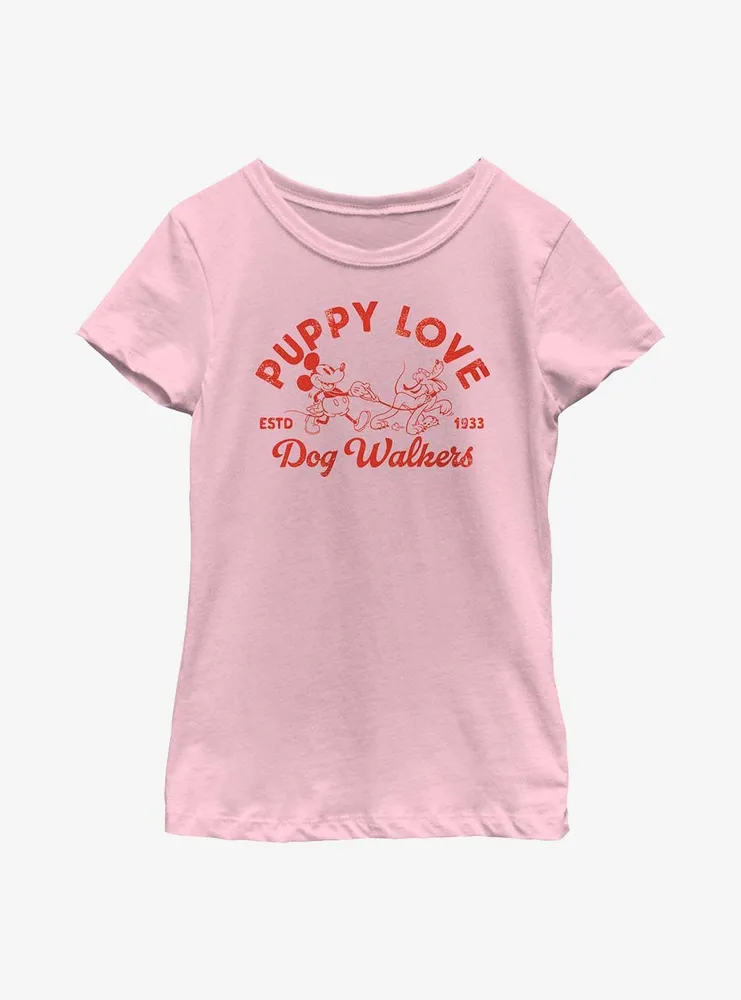 Disney Mickey Mouse Puppy Love Youth Girls T-Shirt