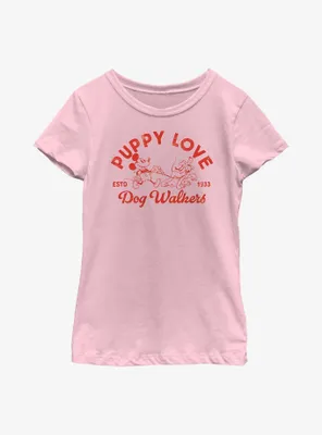 Disney Mickey Mouse Puppy Love Youth Girls T-Shirt