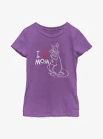 Disney Winnie The Pooh I Love Mom Youth Girls T-Shirt