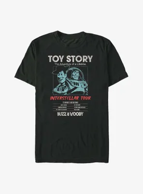 Disney Pixar Toy Story Buzz & Woody Interstellar Tour Poster T-Shirt