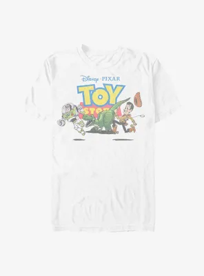 Disney Pixar Toy Story Vintage Buzz, Rex, and Woody Run T-Shirt