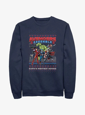 Marvel Avengers Assemble Ugly Christmas Sweatshirt