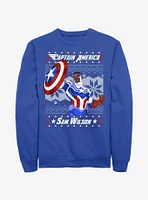 Marvel Captain America Sam Wilson Ugly Christmas Sweatshirt