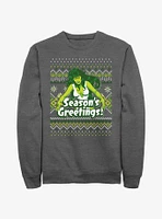 Marvel Hulk She-Hulk Season's Greetings Ugly Christmas Sweatshirt