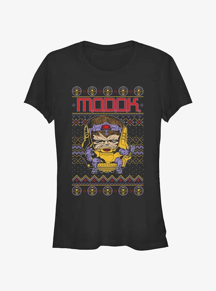 Marvel Modok Ugly Christmas Girls T-Shirt