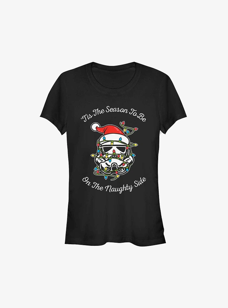 Star Wars 'Tis The Season To Be On Naughty Side Girls T-Shirt