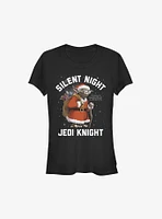 Star Wars Santa Yoda Silent Night Jedi Knight Girls T-Shirt