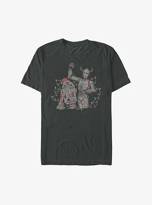 Star Wars R2-D2 and C-3PO Holiday Droids T-Shirt