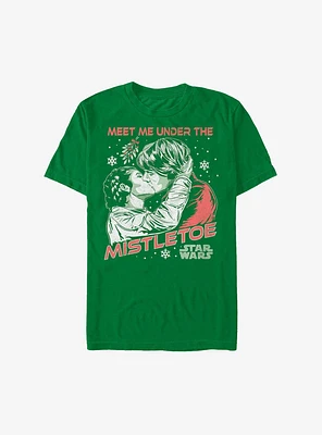 Star Wars Meet Me Under The Mistletoe Leia and Han T-Shirt