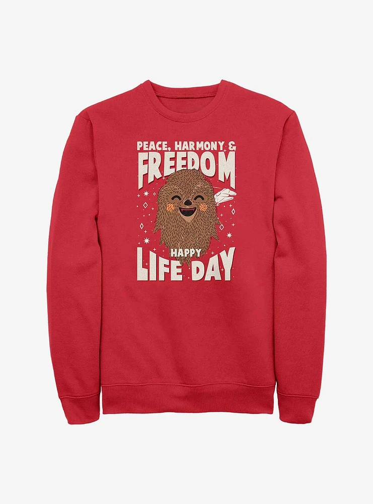 Star Wars Chewie Happy Life Day Sweatshirt