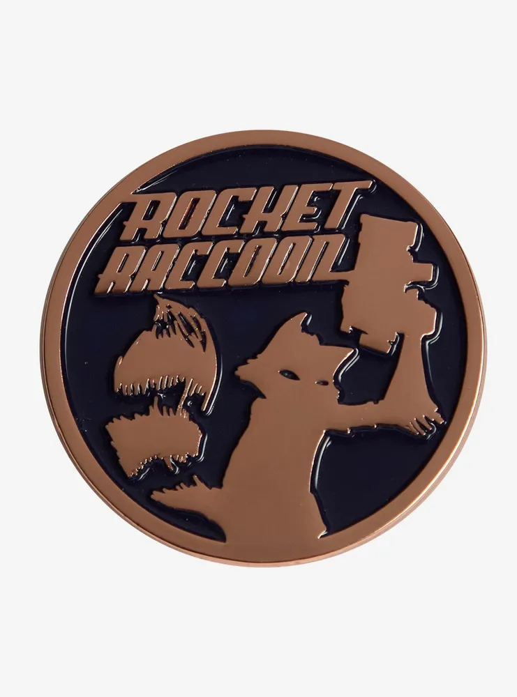 Marvel Guardians of the Galaxy Rocket Raccoon Circular Enamel Pin - BoxLunch Exclusive