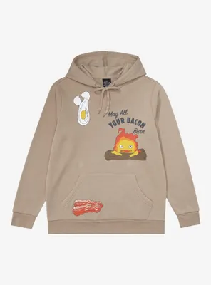 Studio Ghibli Howl's Moving Castle Calcifer Bacon Hoodie - BoxLunch Exclusive