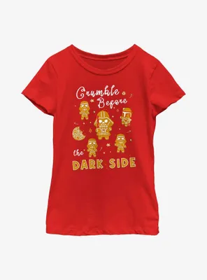 Star Wars Crumble Before The Dark Side Cookies Youth Girls T-Shirt