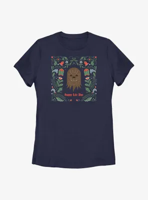 Star Wars Chewie Happy Life Day Womens T-Shirt