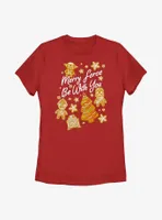 Star Wars Merry Force Be With You Cookies Womens T-Shirt