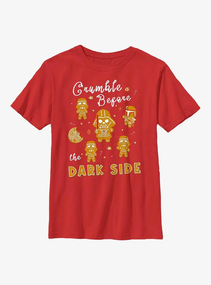 Star Wars Crumble Before The Dark Side Cookies Youth T-Shirt