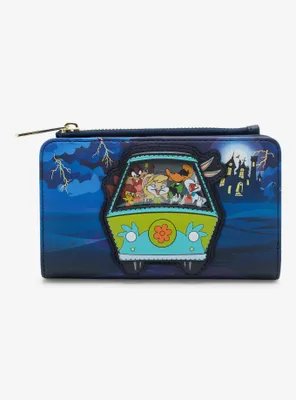 Loungefly Warner Brothers 100th Anniversary Scooby Doo & Looney Tunes Mystery Machine Glow-in-The-Dark Wallet