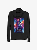 Marvel Thor: Love and Thunder Asgardian Movie Poster Cowl Neck Long-Sleeve Top