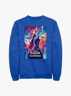 Marvel Thor: Love and Thunder Mighty Thor Movie Poster Sweatshirt