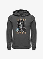 Marvel Thor: Love and Thunder Eat My Hammer Dr. Jane Foster Portrait Hoodie