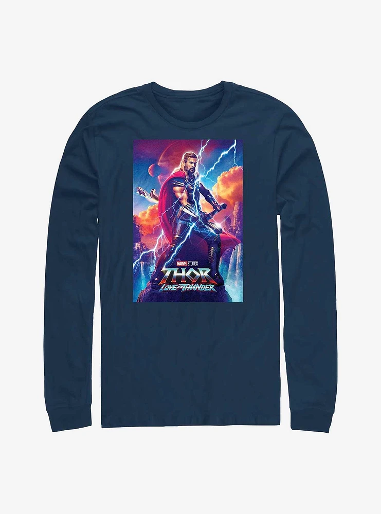 Marvel Thor: Love and Thunder Asgardian Movie Poster Long-Sleeve T-Shirt