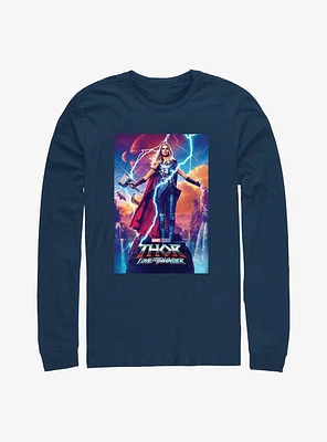 Marvel Thor: Love and Thunder Mighty Thor Movie Poster Long-Sleeve T-Shirt