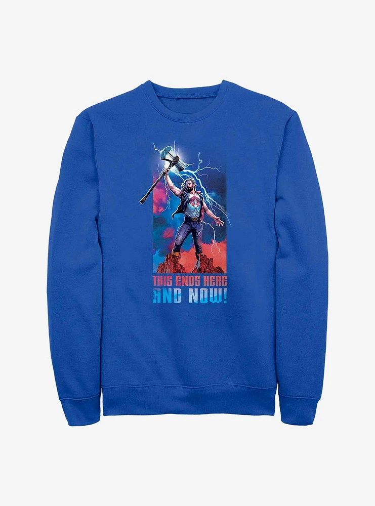 Marvel Thor: Love and Thunder Ends Here Now Sweatshirt