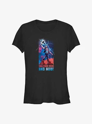 Marvel Thor: Love and Thunder Ends Here Now Girls T-Shirt