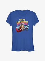 Marvel Thor: Love and Thunder Mighty Thor Eat My Hammer Girls T-Shirt