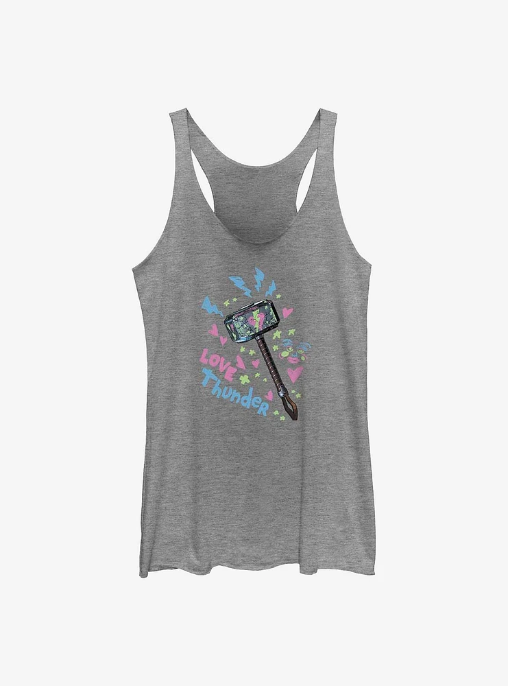 Marvel Thor: Love and Thunder Graffiti Hammer Girls Tank