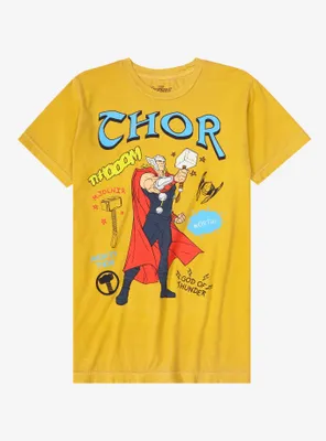 Marvel Thor Doodle Icons Women's T-Shirt - BoxLunch Exclusive